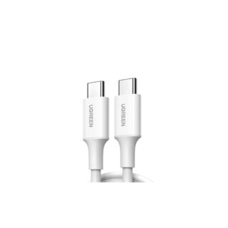 Ugreen Cable de carga rapida reforzado USB-C a USB-C, soporta hasta 60W (White) (60518)