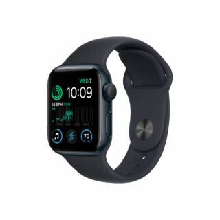 Apple Watch SE 2nd Gen 44mm,GPS+Cellular Midnight Aluminum Case & Midnight Sport Band - M/L