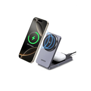 Ugreen  MAGFLOW Qi2 CARGADOR 2EN1*CARGA INALAMBRICA 15W (45023)