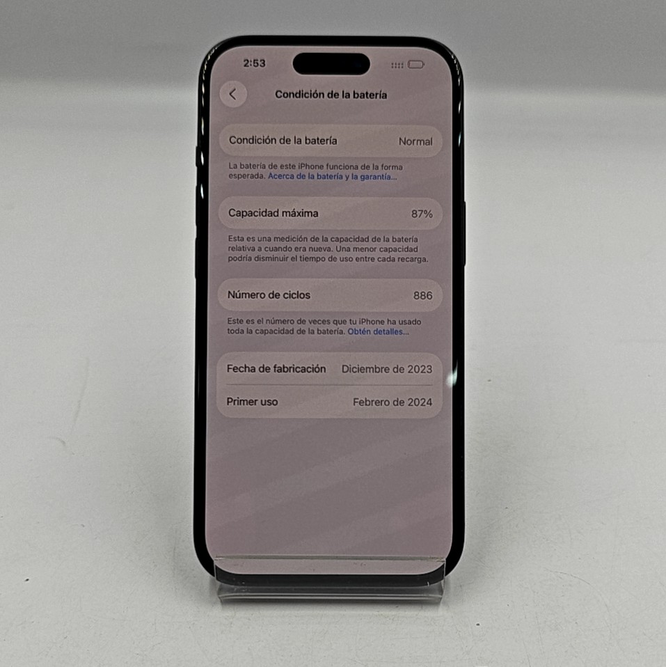 iPhone 15 128GB Black Dual Sim Fisico (A3092) 87% - Imagen 2