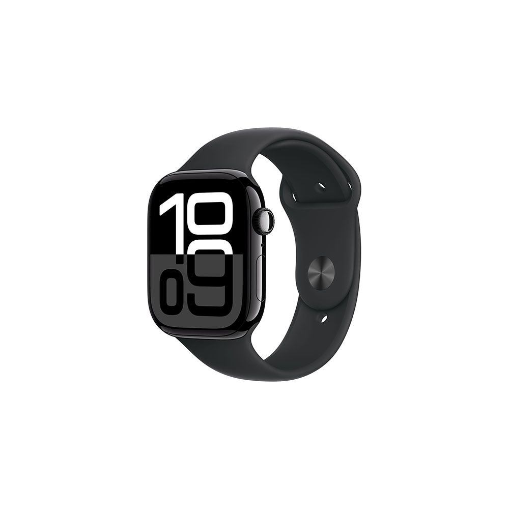 Apple Watch Series 11 46mm GPS Case de aluminio Jet Black Sport Band Negro M/L