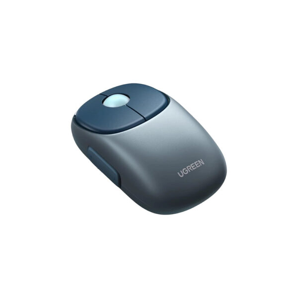 UGREEN Fun + Mouse Inalámbrico Recargable 2.4G & Bluetooth, Silencioso Click con Receptor USB, Mouse Ergonómico 5 Botones y dpi 4000, Compatible con Windows,macOS 10.5,Anroid iOS Linux y Chrome OS, Blue