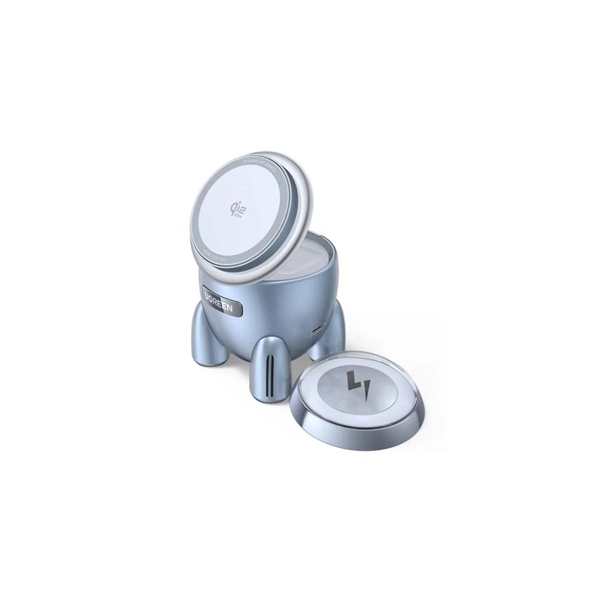 Ugreen Uno 2 en 1 Rocket Cargador Magnetico Inalambrico Qi2 25W (65300)